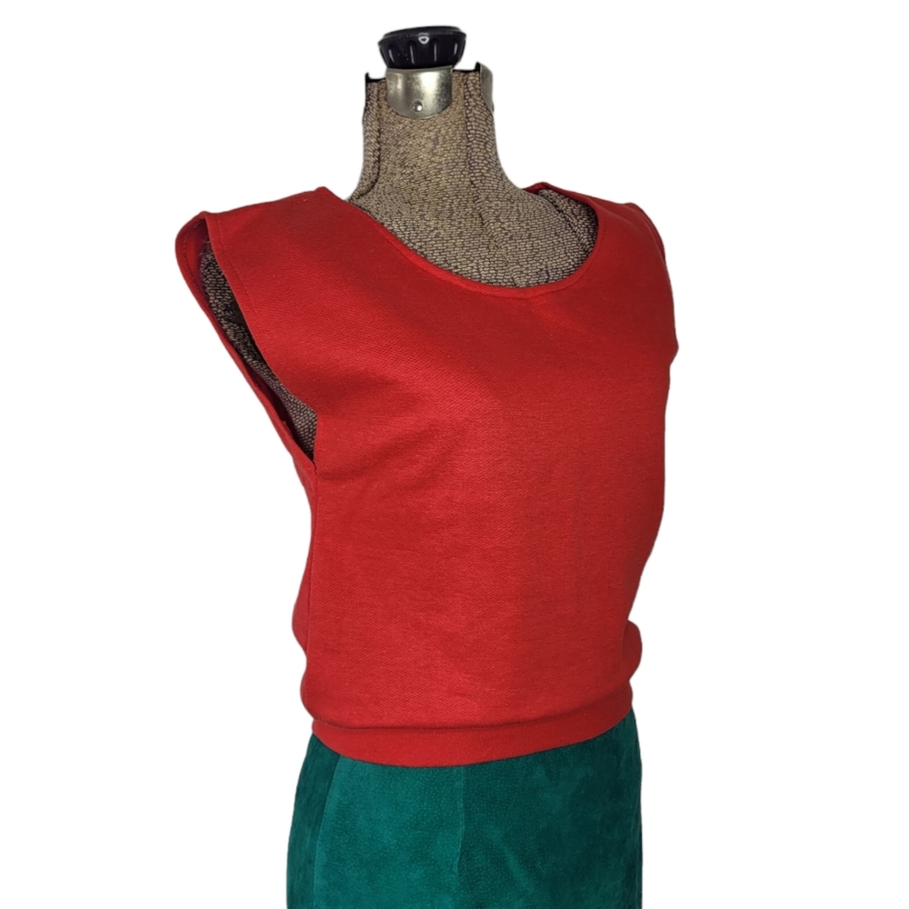 Vintage 80's cherry red muscle tee